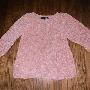Off the shoulder pink sweater